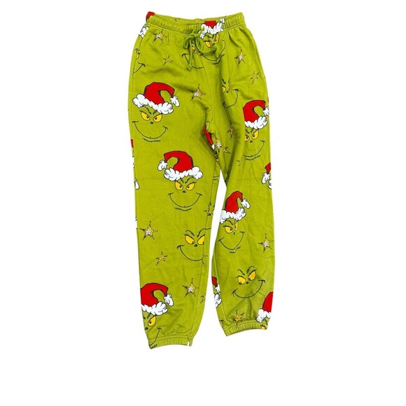 American Eagle the grinch Santa Christmas sweat pants small - Picture 1 of 2